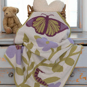 in2green Eco Baby Throws Baby Butterfly - Cotton Sustainable Knit Floral Blanket 601570195020 BB02BU1