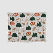 Baby Cotton Knit Blanket - Happy Camper