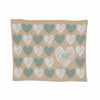 Baby Heart Stripe Personalized Throw