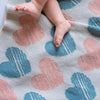 Baby Heart Stripe Blanket