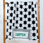 in2green Eco Baby Throws Baby Personalized Soccer Goal - Cotton Sustainable Knit Graphic | Patterned Blanket 601570195006 CTM-BSG1