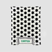in2green Eco Baby Throws Baby Personalized Soccer Goal - Cotton Sustainable Knit Graphic | Patterned Blanket 601570195006 CTM-BSG1