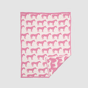 Baby Reversible Cotton Knit Blanket - Pony