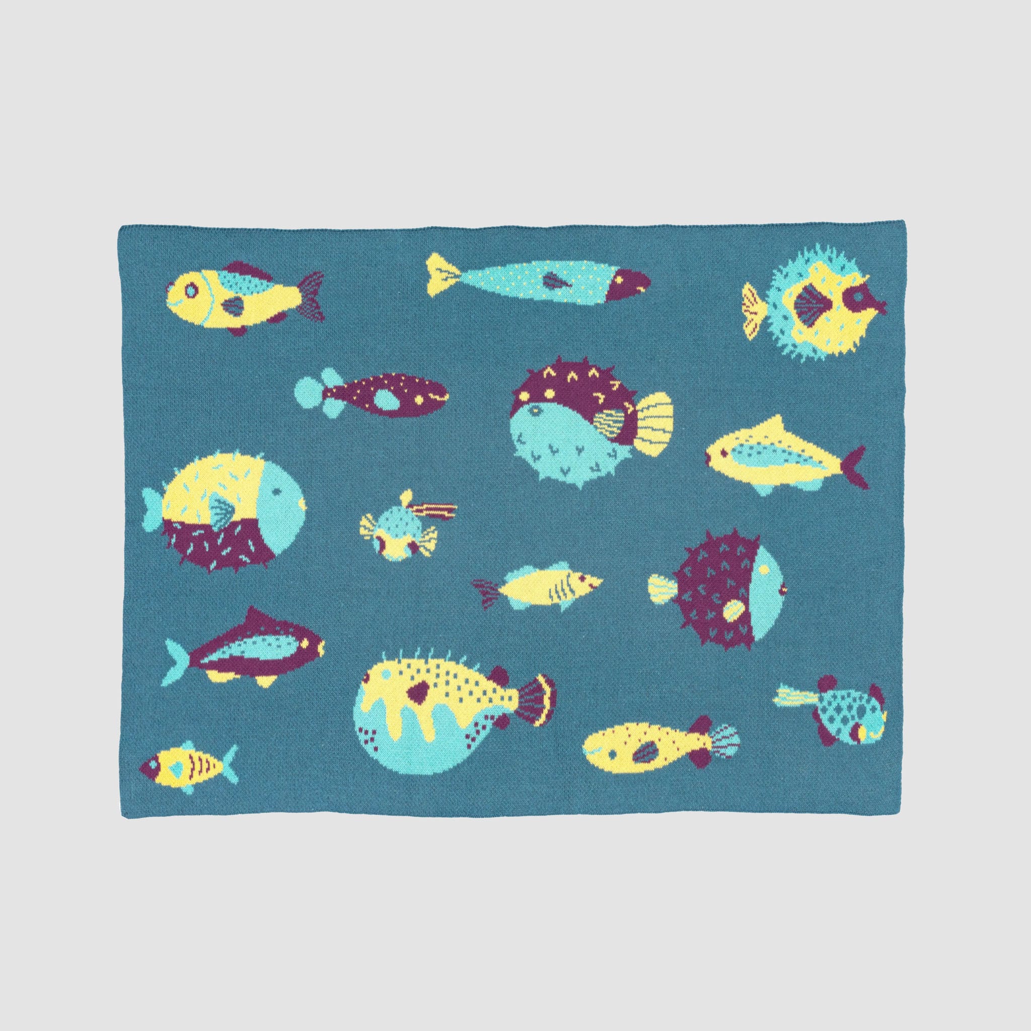 in2green Eco Baby Throws Baby Puffer Fish - Cotton Sustainable Knit Animal Blanket 601570195303 BB02PFF1