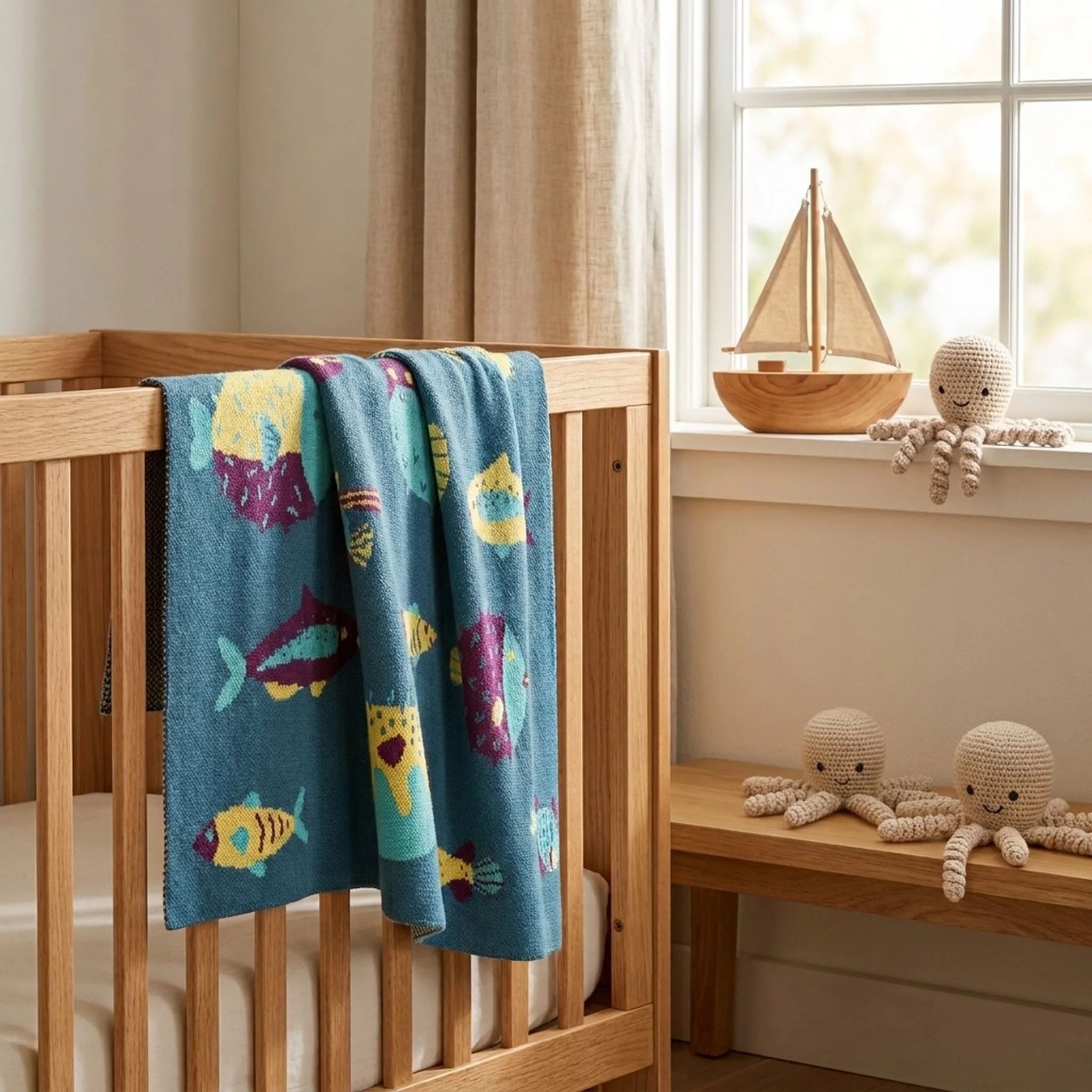 in2green Eco Baby Throws Baby Puffer Fish Blanket 601570195303 BB02PFF1