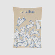 Custom Personalized Baby Sustainable Knit Throw Blanket - Bunnies