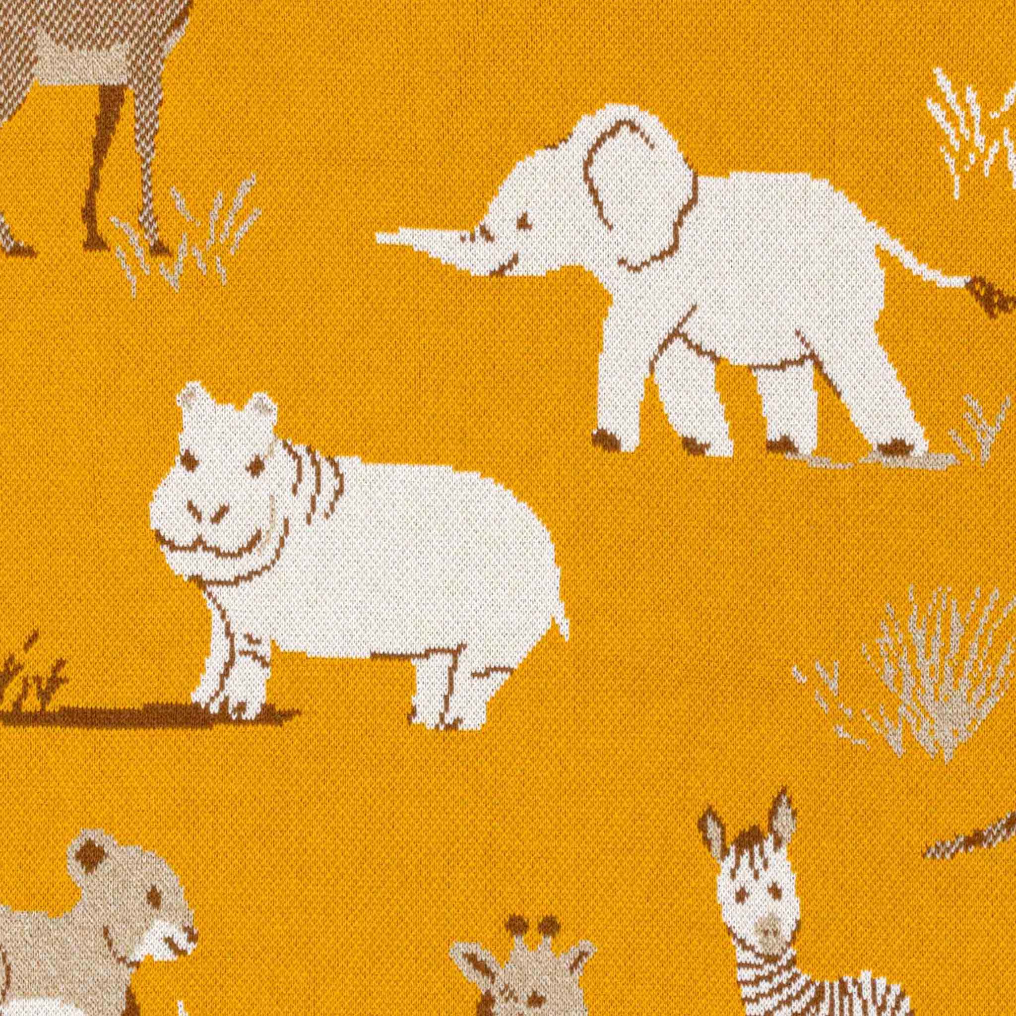 in2green Eco Baby Throws Baby Safari  - Cotton Sustainable Knit Animal Blanket 601570194993 BB02SF1