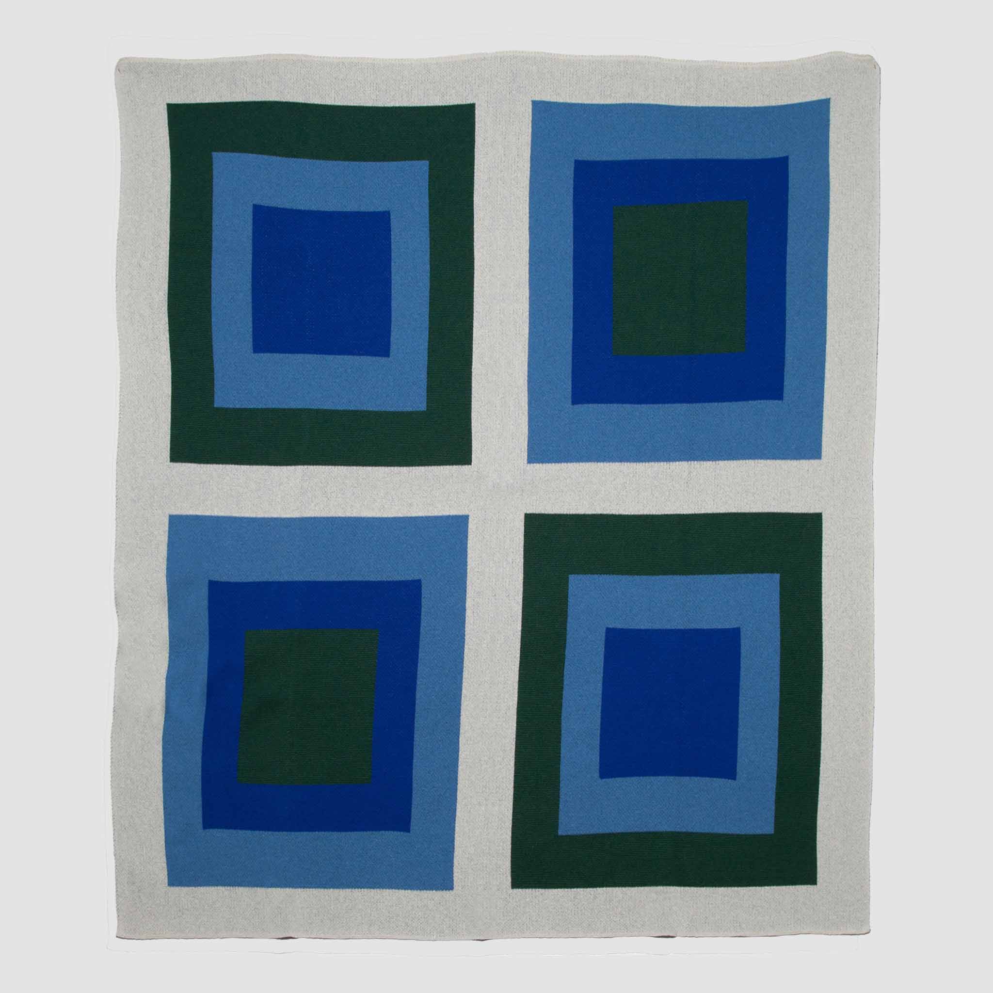 in2green Eco Throw Cotton Sustainable Knit Geometric Throw Blanket - Bauhaus 655646736204 BL01BA2