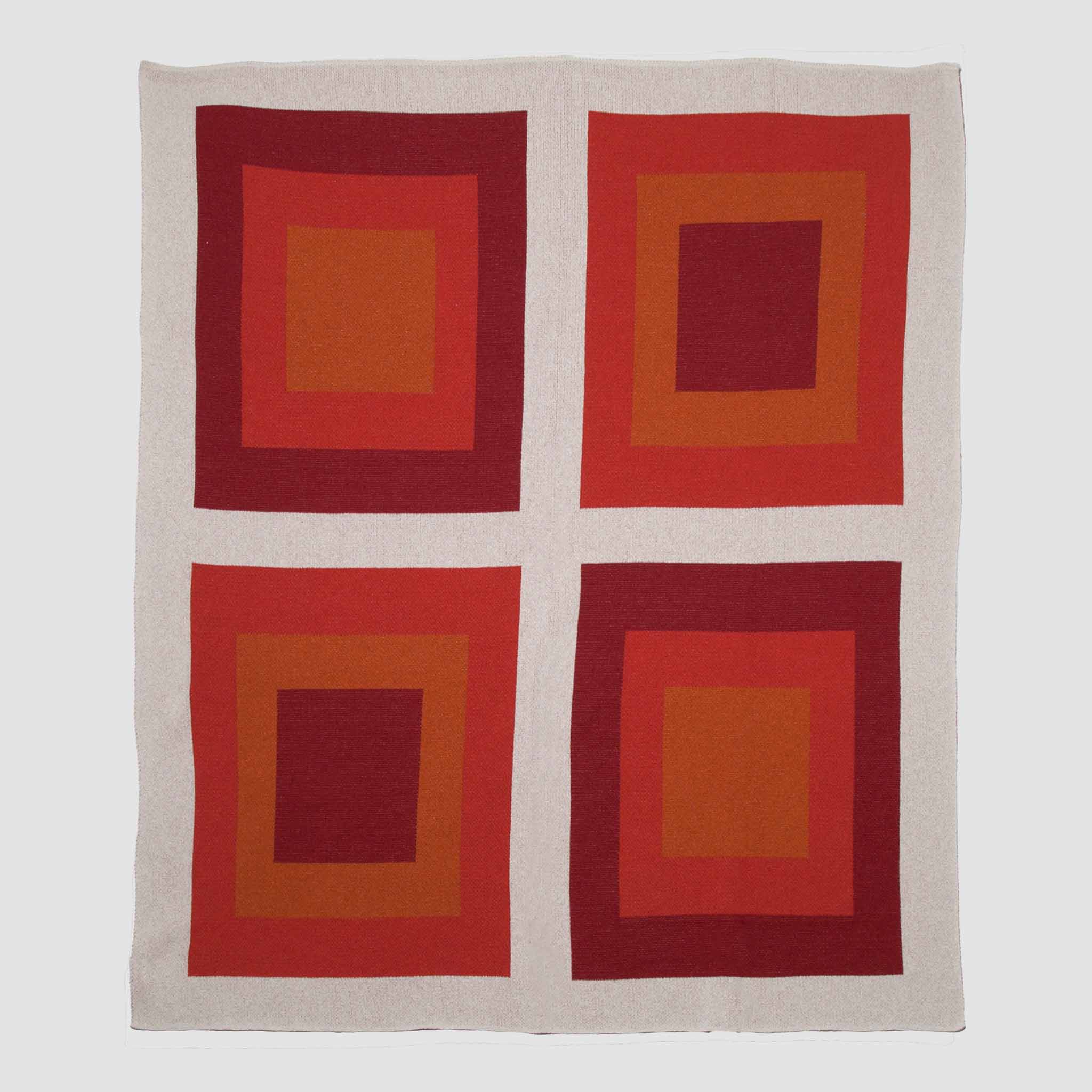 in2green Eco Throw Cotton Sustainable Knit Geometric Throw Blanket - Bauhaus 655646736211 BL01BA3