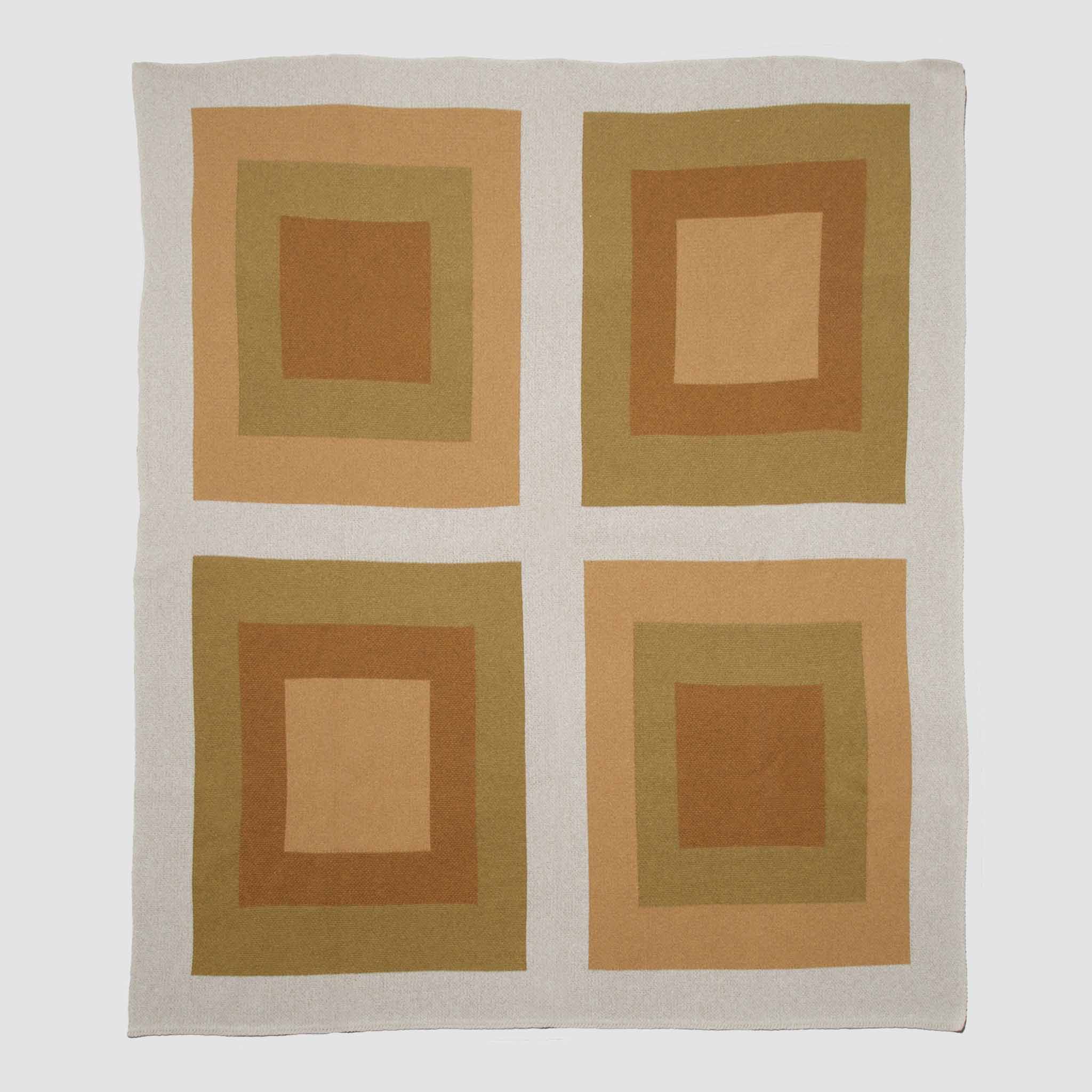 in2green Eco Throw Cotton Sustainable Knit Geometric Throw Blanket - Bauhaus 655646736198 BL01BA1