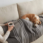 Indoor | Outdoor Sustainable Knit Throw Blanket - Poly Bengal Stripe