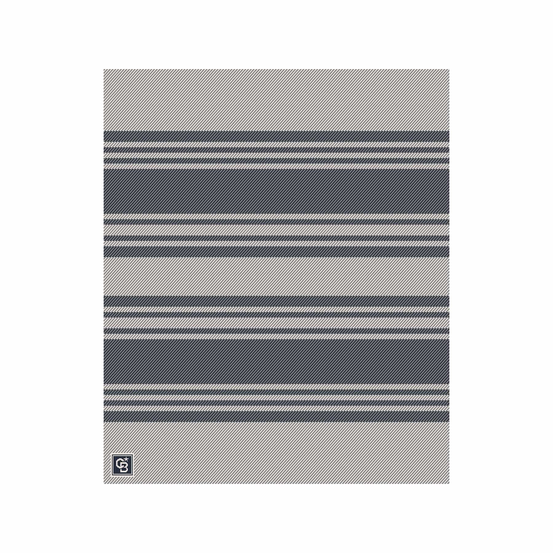 In2Green Swatch Custom Logo Blanket: Personalized Corporate Gift - Bengal Stripe Pattern