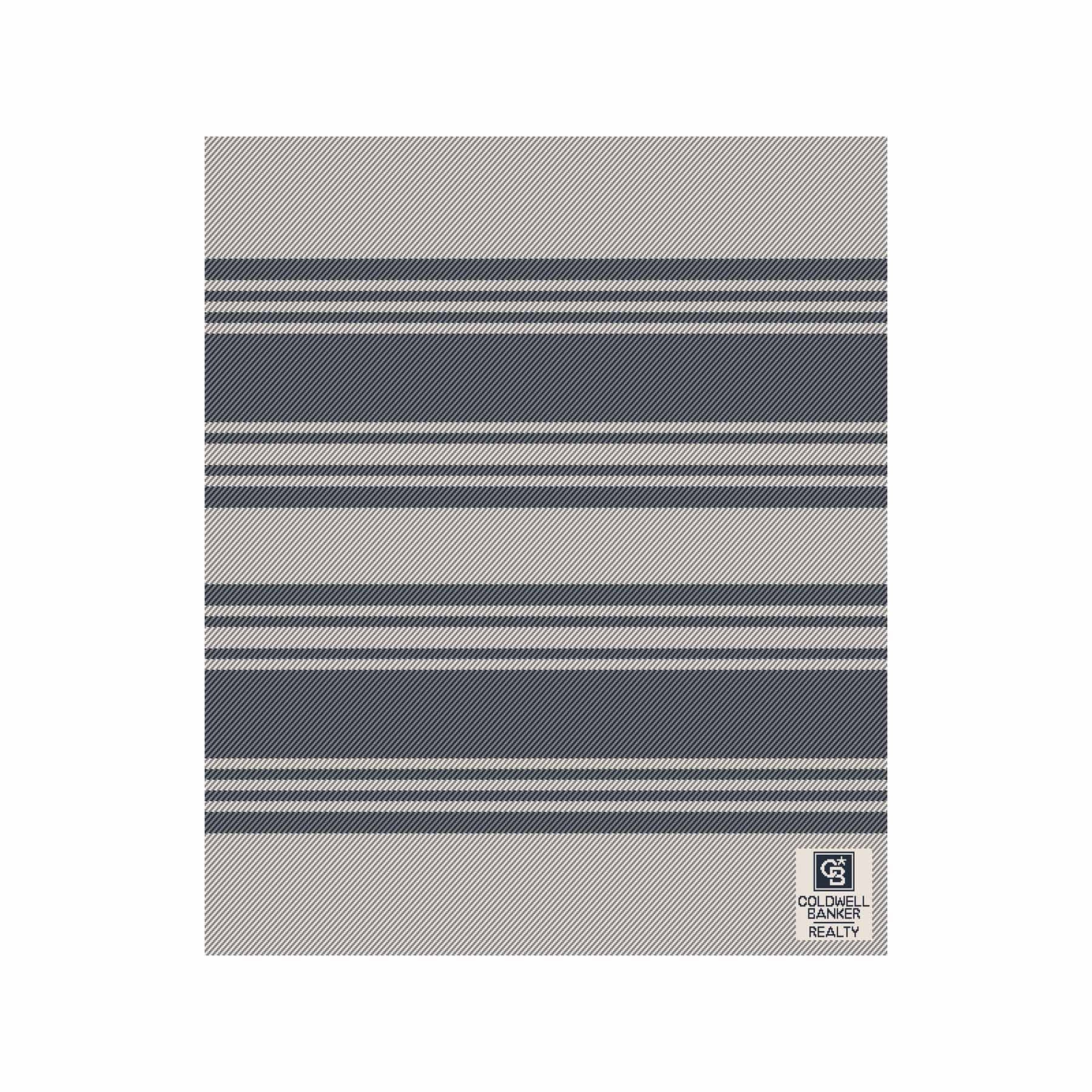 In2Green Swatch Custom Logo Blanket: Personalized Corporate Gift - Bengal Stripe Pattern