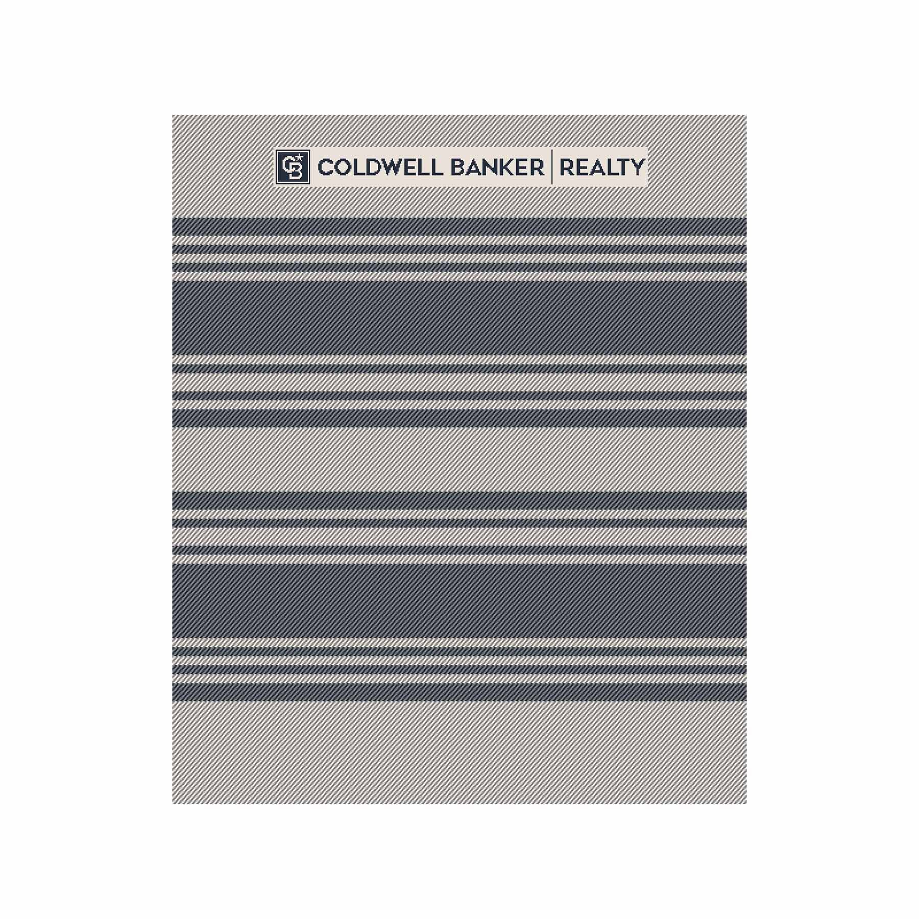 In2Green Swatch Custom Logo Blanket: Personalized Corporate Gift - Bengal Stripe Pattern