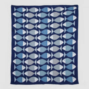 in2green Eco Throw Cotton Sustainable Knit Throw Blanket - Coastal Big Fish 655646738154 BL01FHB2
