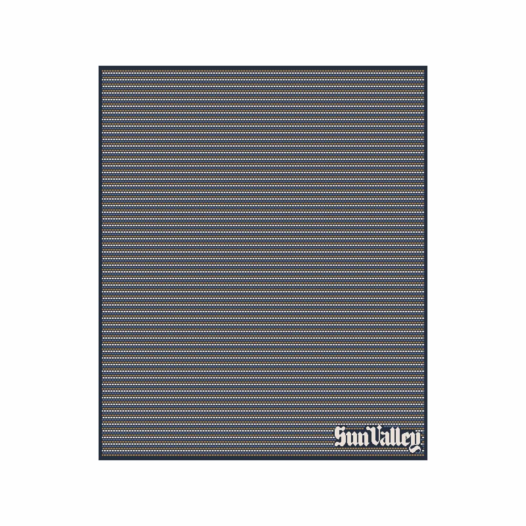In2Green Swatch Custom Logo Blanket: Personalized Corporate Gift - Block Line Pattern