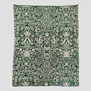 Cotton Sustainable Knit Throw | Winter Holiday Gift - Blossoms by William Morris