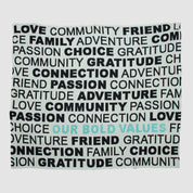 in2green Eco Throw Custom Personalized Sustainable Knit Throw Blanket - Bold Values 655646729916 CTM-BV