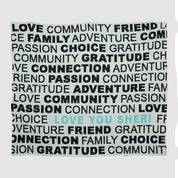 in2green Eco Throw Custom Personalized Sustainable Knit Throw Blanket - Bold Values 655646729916 CTM-BV