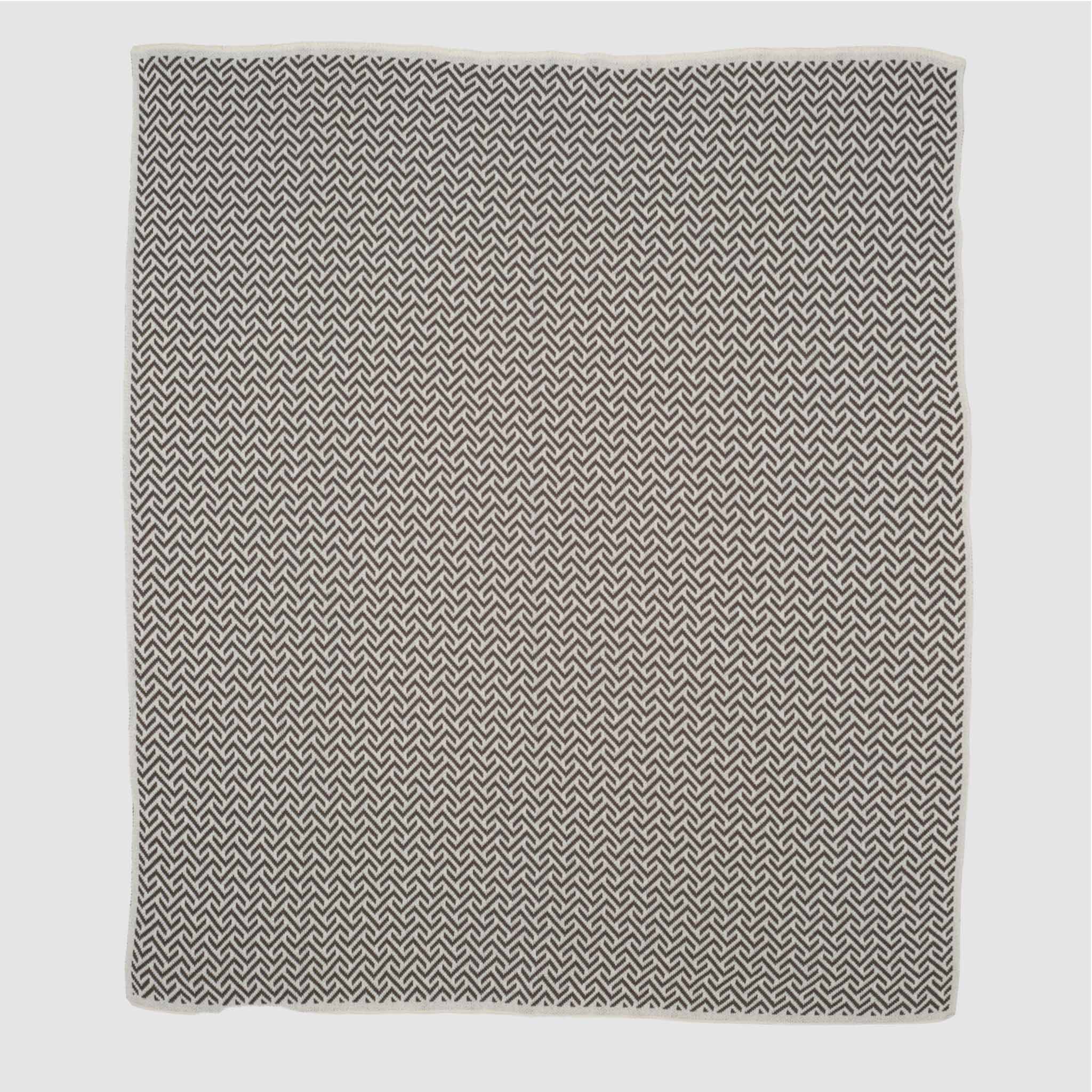 in2green Eco Throw Cotton Sustainable Knit Geometric Chevron Throw Blanket - Broken Zig Zag 601570194559 BL01TBZ3