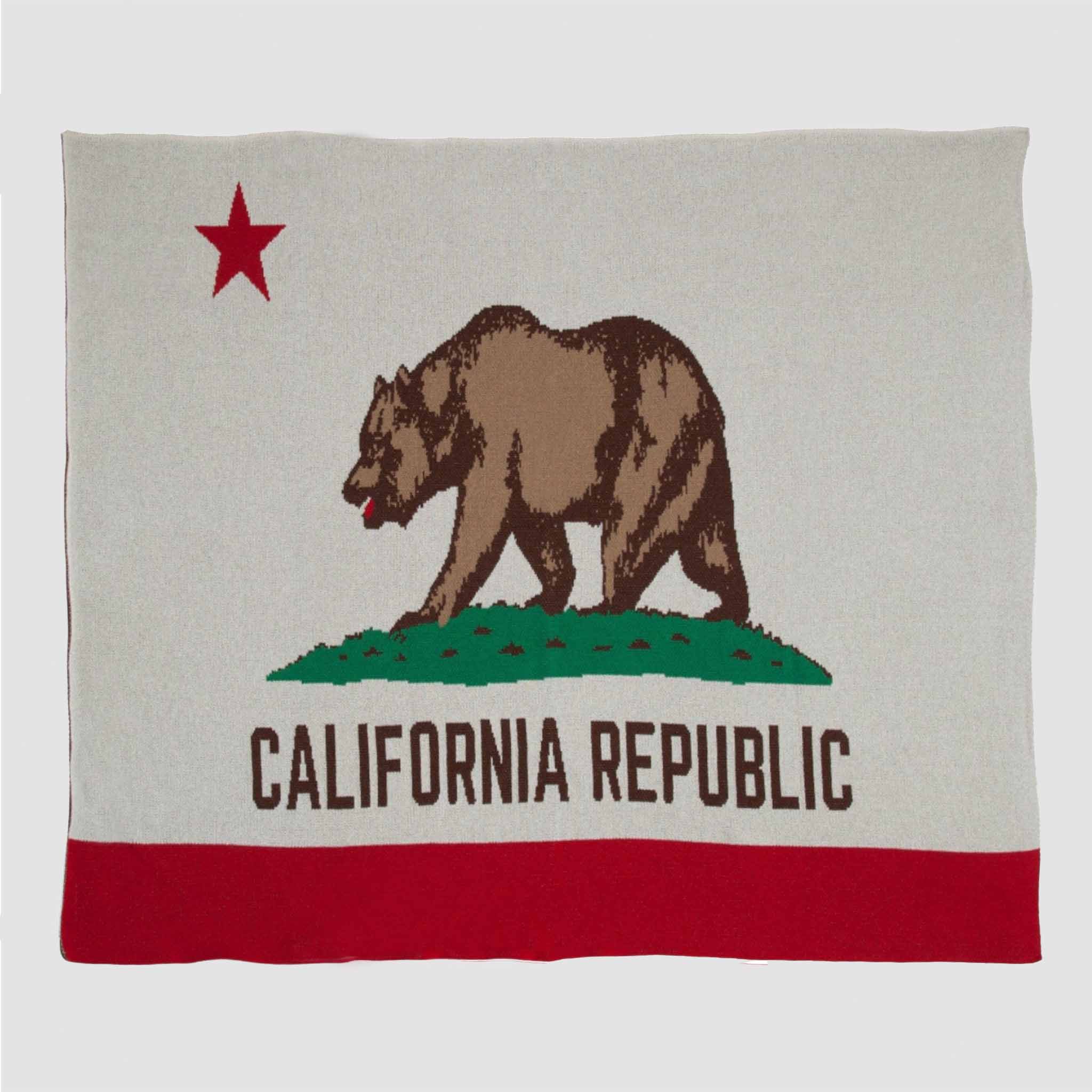 in2green Eco Throw Cotton Sustainable Knit Throw Blanket - California Flag 655646733852 BL01FL-CA
