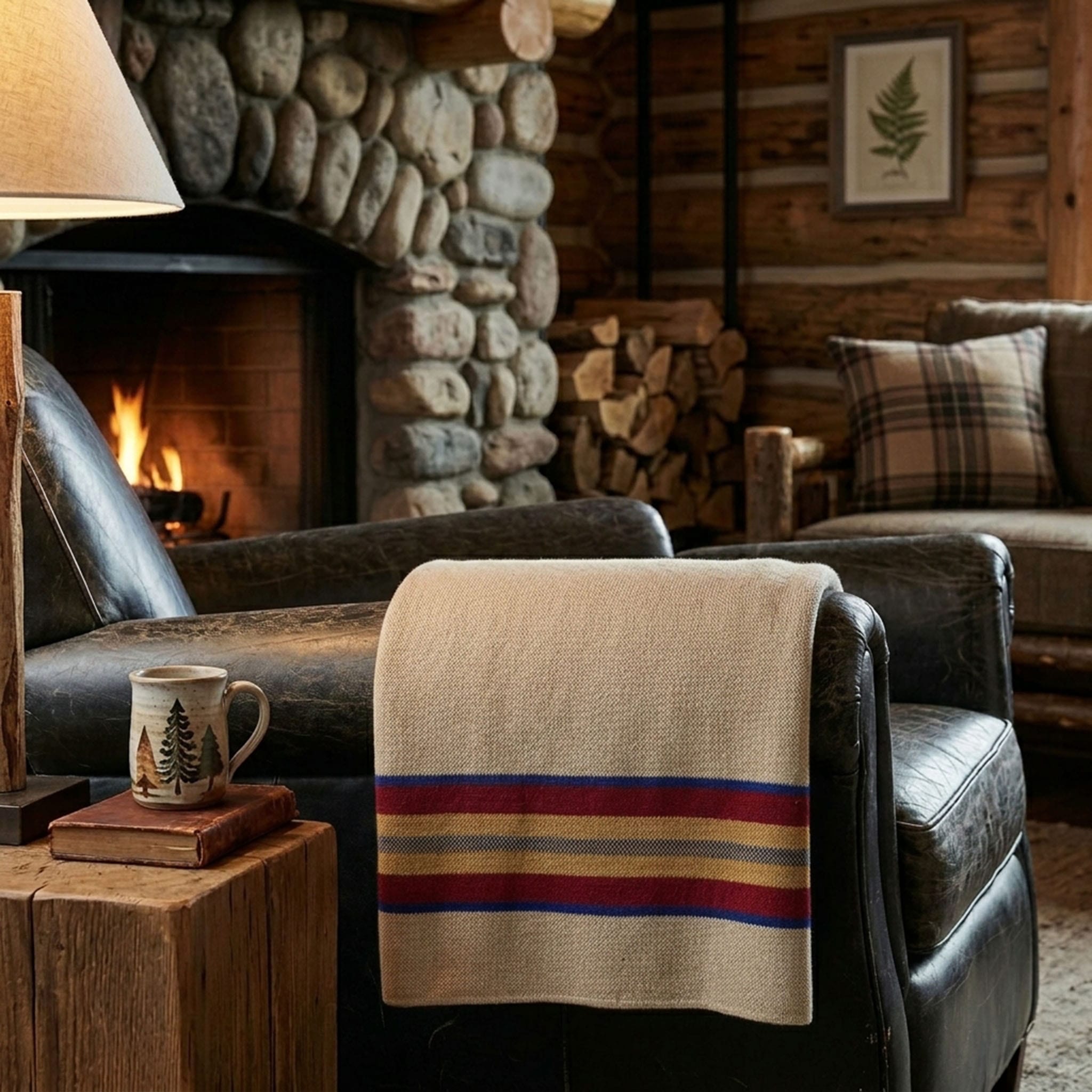 in2green Eco Throw Camp Stripe Throw Blanket