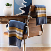 in2green Eco Throw Camp Stripe - Cotton Sustainable Knit Throw Blanket Fall Rustic Gift