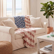 in2green Eco Throw Coastal Flag  - Cotton Sustainable Knit Flag/Americana Throw Blanket 601570195129 BL01CAF1