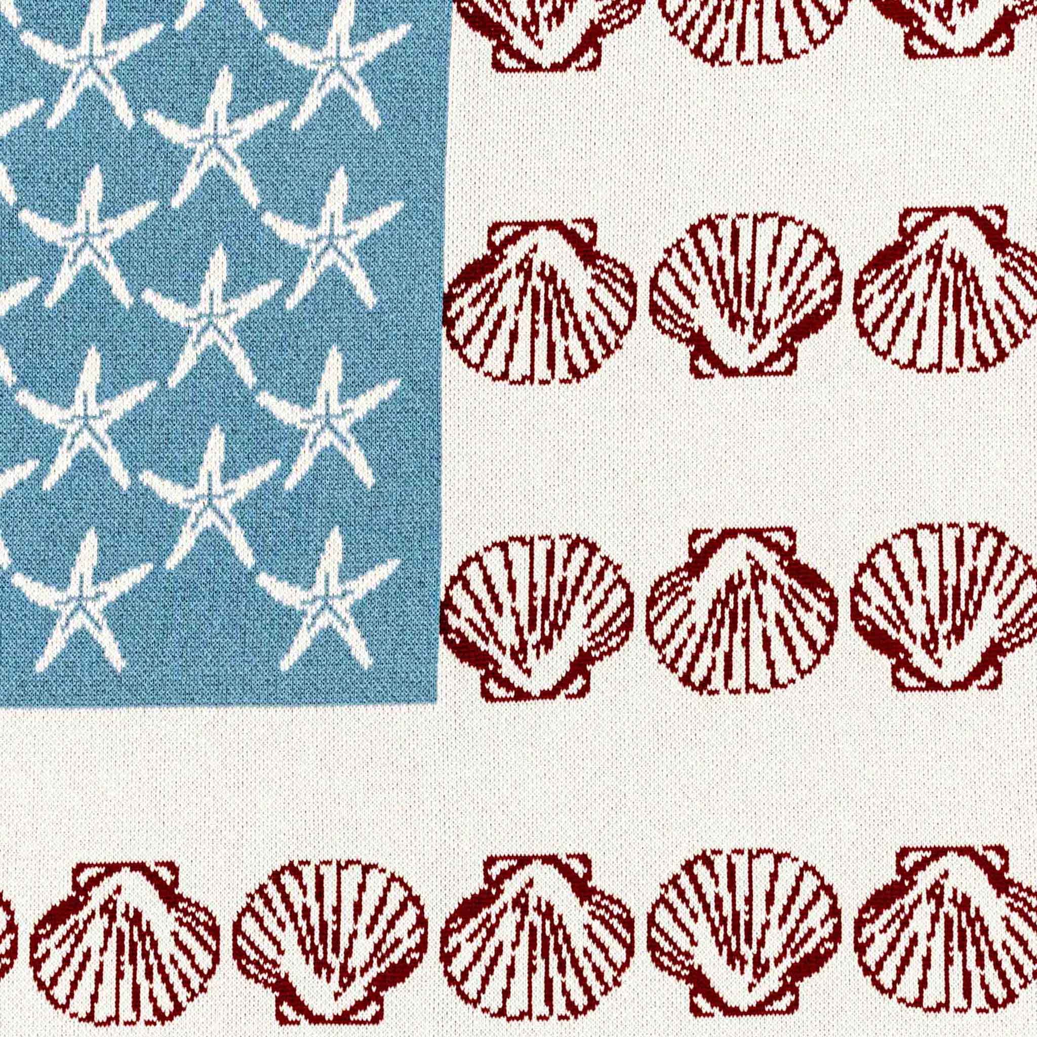 in2green Eco Throw Coastal Flag  - Cotton Sustainable Knit Flag/Americana Throw Blanket 601570195129 BL01CAF1