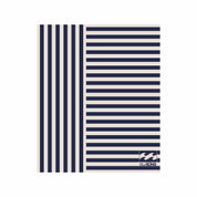 In2Green Swatch Custom Logo Blanket: Personalized Corporate Gift - Coastal Stripe Pattern