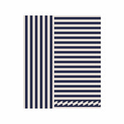 In2Green Swatch Custom Logo Blanket: Personalized Corporate Gift - Coastal Stripe Pattern