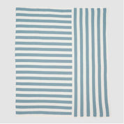 In2Green Eco Throw Cotton Sustainable Knit Throw Blanket - Coastal Stripes 601570193286 BL01CST2