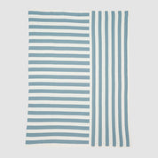 Cotton Sustainable Knit Throw Blanket - Coastal Stripes