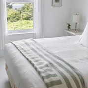 Cotton Sustainable Knit Throw Blanket - Coastal Stripes