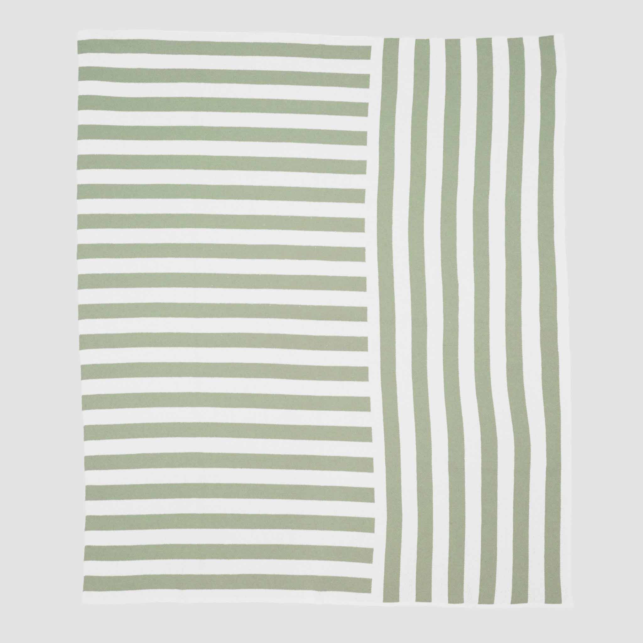 In2Green Eco Throw Cotton Sustainable Knit Throw Blanket - Coastal Stripes 601570193279 BL01CST1
