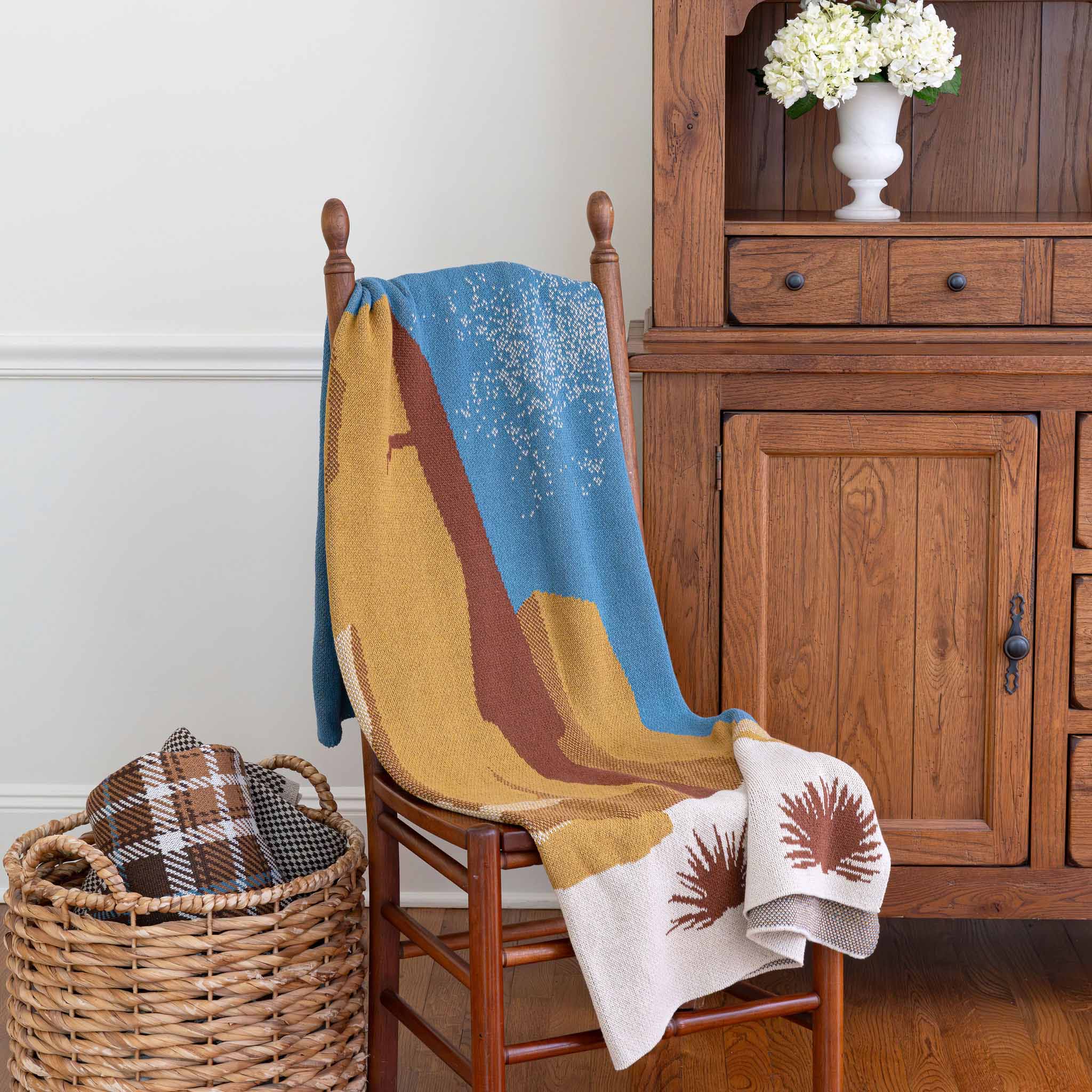 in2green Eco Throw Desert Landscape - Cotton Sustainable Knit Throw Blanket 601570193804 BL01XDL1
