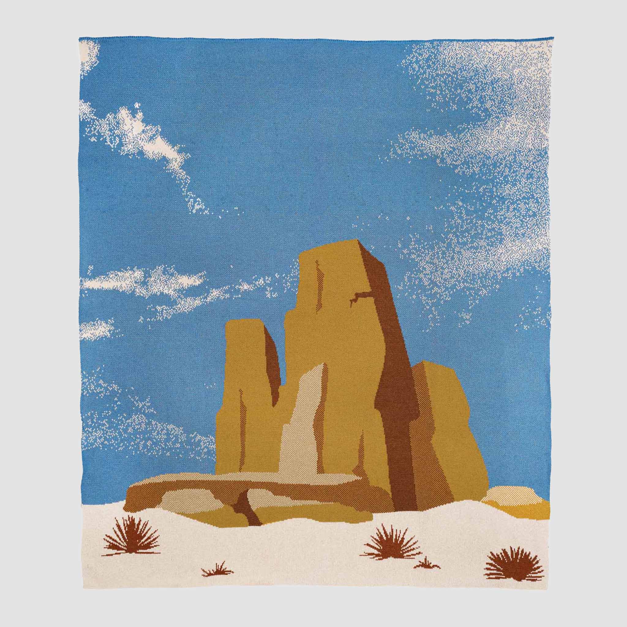 in2green Eco Throw Cotton Sustainable Knit Throw Blanket | Desert Landscape 601570193804 BL01XDL1