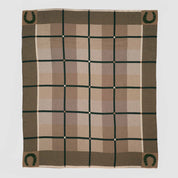 In2Green Eco Throw Cotton Sustainable Knit Stripe Throw Blanket - Equestrian Barn Plaid 601570193927 BL01EBP1
