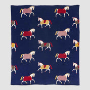 in2green Eco Throw Equestrian Cavalcade - Cotton Sustainable Knit Traditional Throw Blanket 601570195105 BL01ECC1
