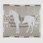 In2Green Eco Throw Cotton Sustainable Knit Patterned | Stripes Throw Blanket - Equestrian Cheval 601570193910 BL01ECH2