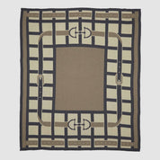 In2Green Eco Throw Cotton Sustainable Knit Throw Blanket - Equestrian Lattice 601570192425 BL01ELT2