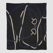 In2Green Eco Throw Cotton Sustainable Knit Patterned Throw Blanket - Equestrian Tack 601570193880 BL01ETK1