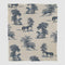 in2green Eco Throw Cotton Sustainable Knit Throw Blanket - Equestrian Toile