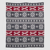 in2green Eco Throw Cotton Sustainable Knit Throw Blanket - Fair Isle with Skis 655646730691 BL01FA4