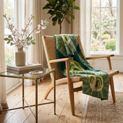 Cotton Sustainable Knit Floral Throw Blanket - Floréal 7 by E.A. Seguy