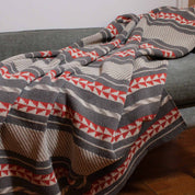 In2Green Swatch Custom Logo Blanket: Personalized Corporate Gift - Geometric Stripe Pattern
