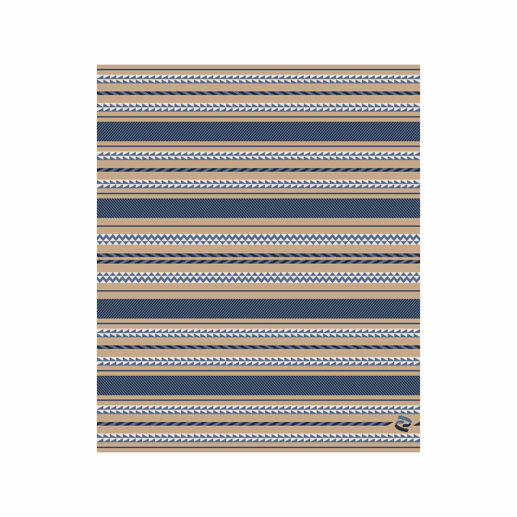 In2Green Swatch Custom Logo Blanket: Personalized Corporate Gift - Geometric Stripe Pattern