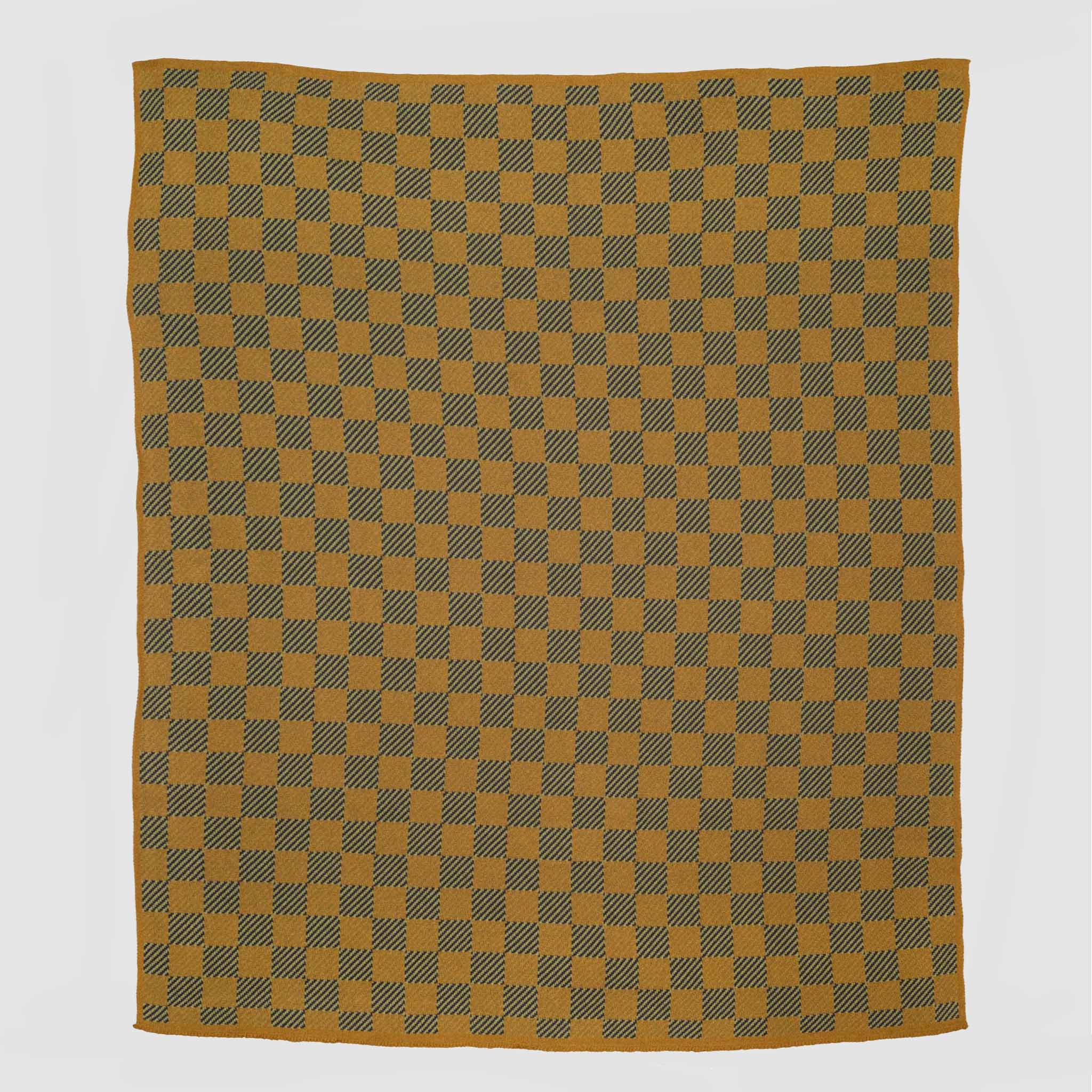 Cotton Sustainable Knit Geometric Throw Blanket - Gingham Plaid