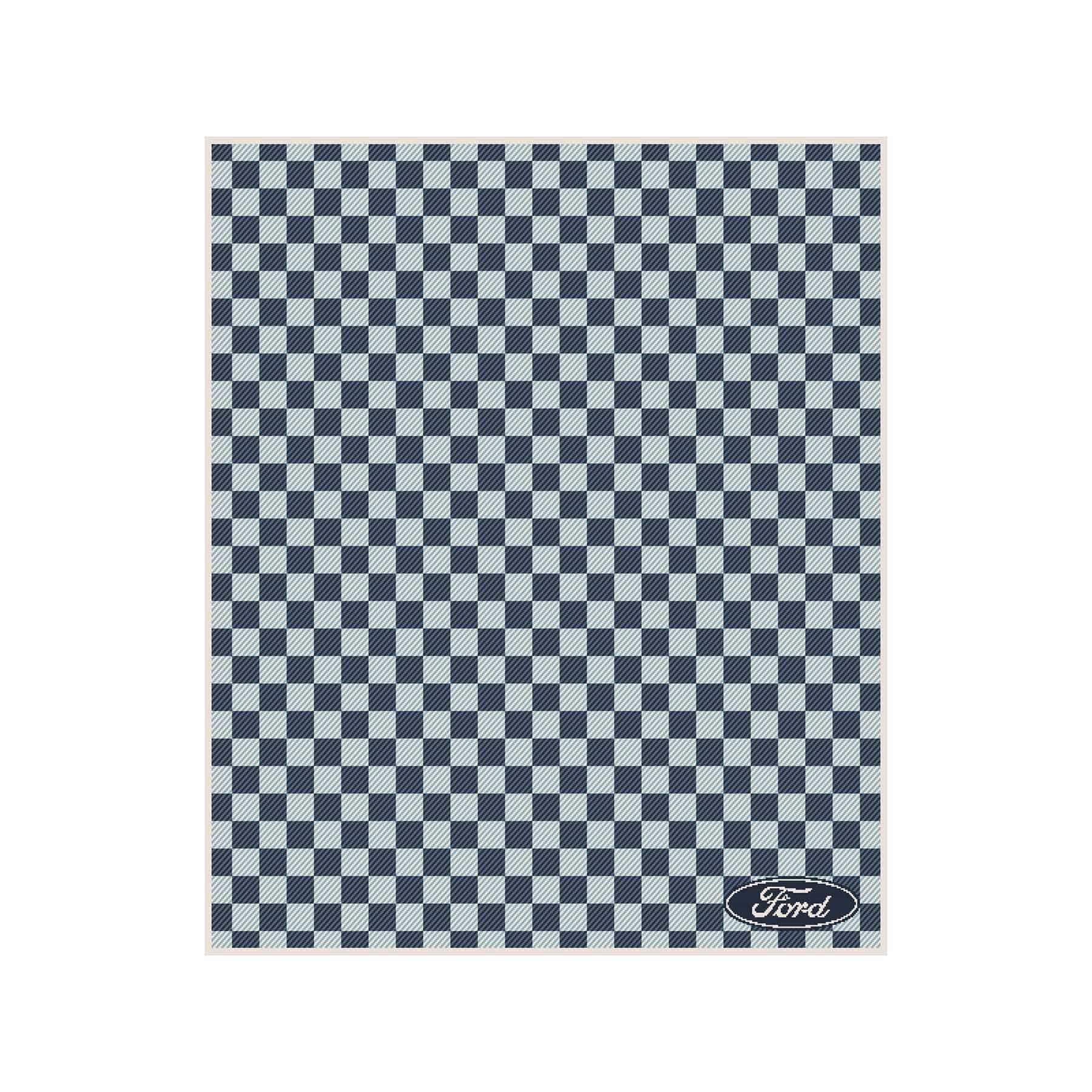 In2Green Swatch Custom Logo Blanket: Personalized Corporate Gift - Gingham Plaid Pattern
