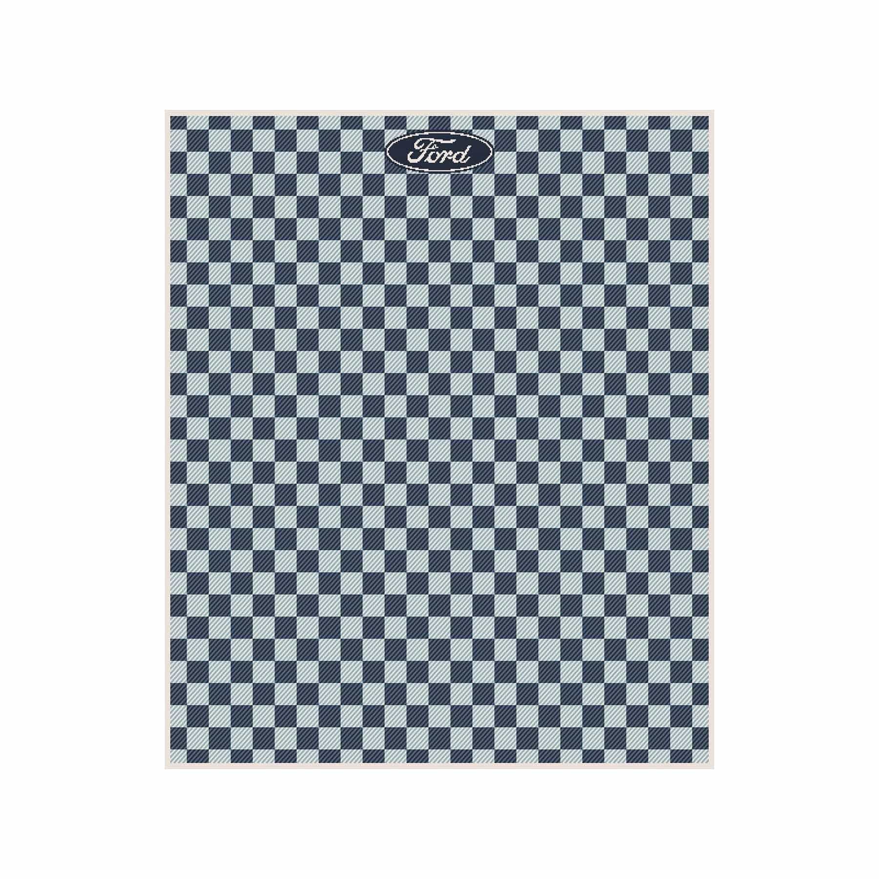 In2Green Swatch Custom Logo Blanket: Personalized Corporate Gift - Gingham Plaid Pattern